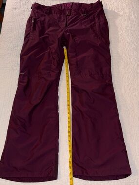 Women's Boot Cut Snowboard Pants in Deep Plum